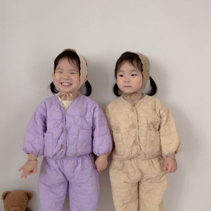 Moran - Korean Children Fashion - #prettylittlegirls - Line Bear Top Bottom Set - 5