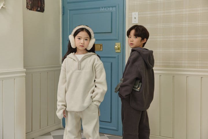 More - Korean Children Fashion - #childofig - Fleece Warmer Top Bottom Set - 7