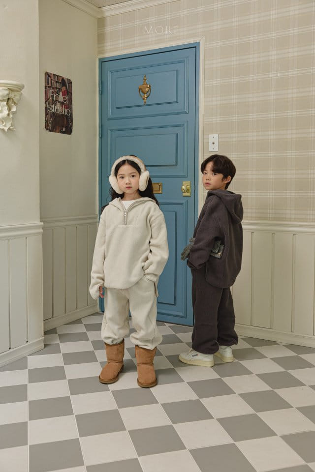 More - Korean Children Fashion - #childrensboutique - Fleece Warmer Top Bottom Set - 8