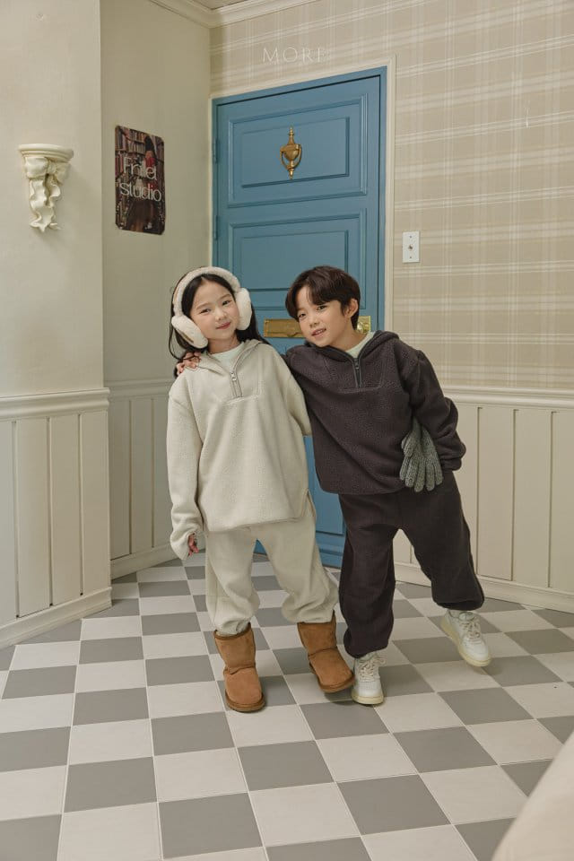 More - Korean Children Fashion - #discoveringself - Fleece Warmer Top Bottom Set - 10