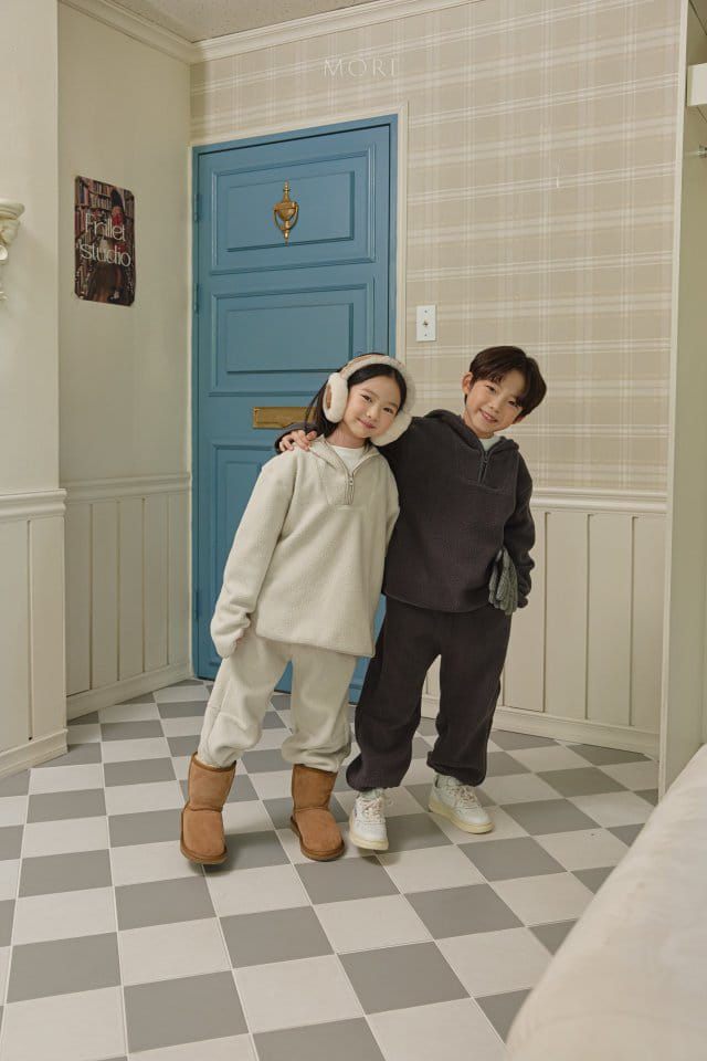More - Korean Children Fashion - #fashionkids - Fleece Warmer Top Bottom Set - 11