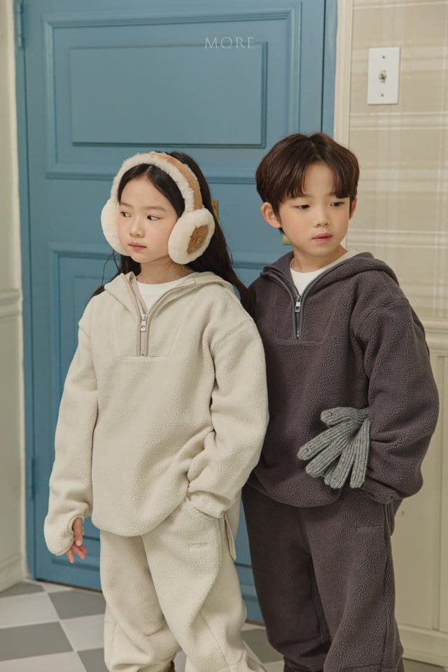 More - Korean Children Fashion - #minifashionista - Fleece Warmer Top Bottom Set - 2