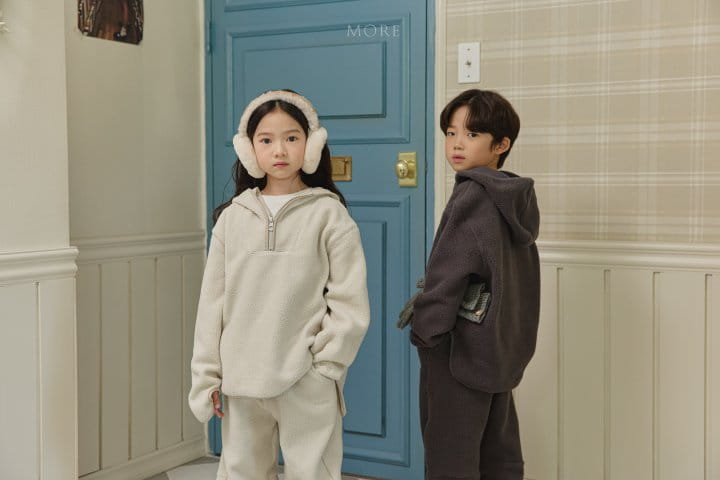 More - Korean Children Fashion - #stylishchildhood - Fleece Warmer Top Bottom Set - 6