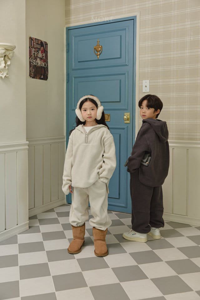 More - Korean Children Fashion - #toddlerclothing - Fleece Warmer Top Bottom Set - 5