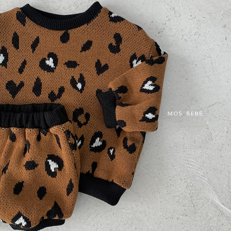 Mos Bebe - Korean Baby Fashion - #babyboutiqueclothing - leopard Set - 6