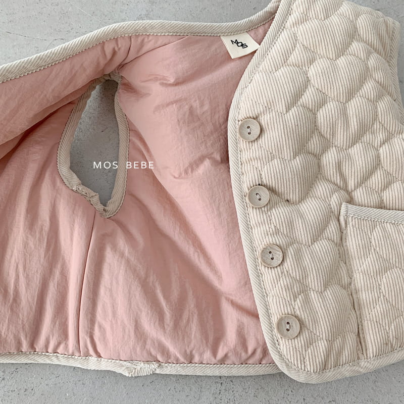 Mos Bebe - Korean Baby Fashion - #babyfever - Warm Quilting Vest - 5