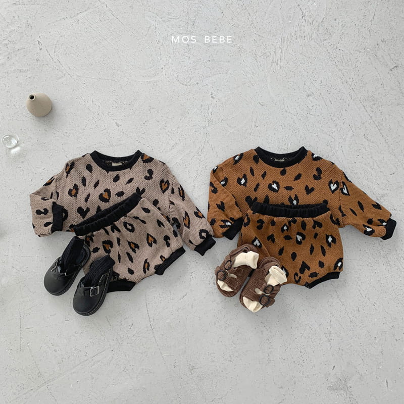 Mos Bebe - Korean Baby Fashion - #babygirlfashion - leopard Set - 10