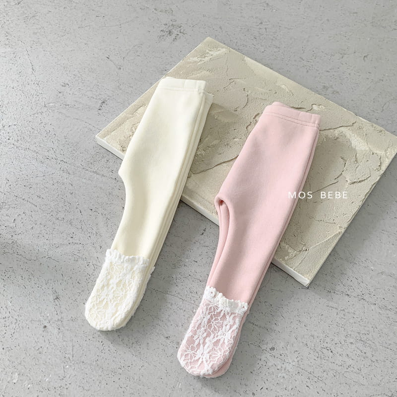 Mos Bebe - Korean Baby Fashion - #babylifestyle - Milk Foot Leggings - 9