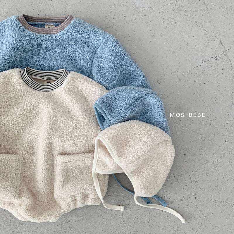 Mos Bebe - Korean Baby Fashion - #babylifestyle - Bbosong Pocket Bodysuit with Bonnet
