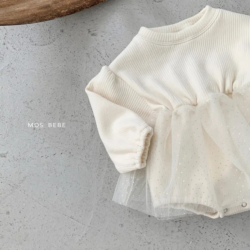 Mos Bebe - Korean Baby Fashion - #babyoutfit - Snow Flower Sha Bodysuit - 11