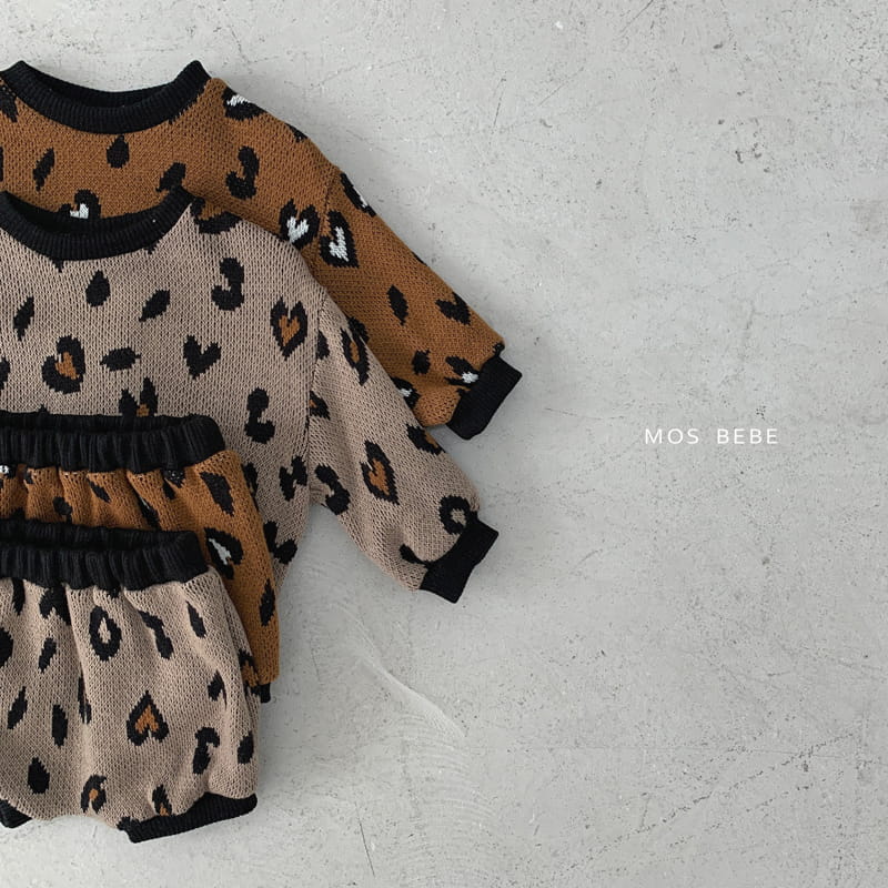 Mos Bebe - Korean Baby Fashion - #babywear - leopard Set