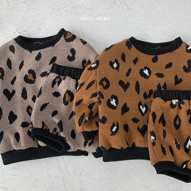 Mos Bebe - Korean Baby Fashion - #onlinebabyboutique - leopard Set - 2
