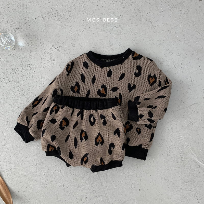 Mos Bebe - Korean Baby Fashion - #onlinebabyshop - leopard Set - 3