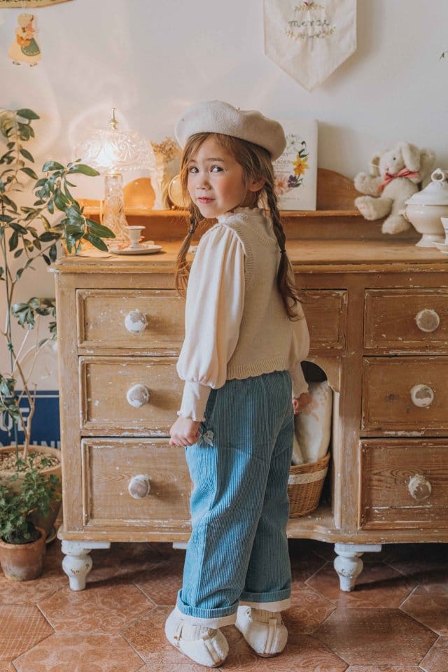 Mumunbaba - Korean Children Fashion - #toddlerclothing - Rounding Knit Vest - 6