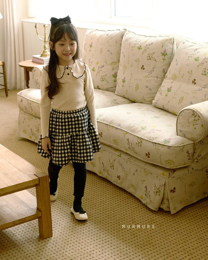 Murmure - Korean Children Fashion - #childofig - Check Cancan Skirt - 9