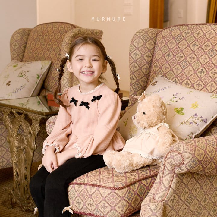 Murmure - Korean Children Fashion - #prettylittlegirls - Momo Ribbon Tee - 4