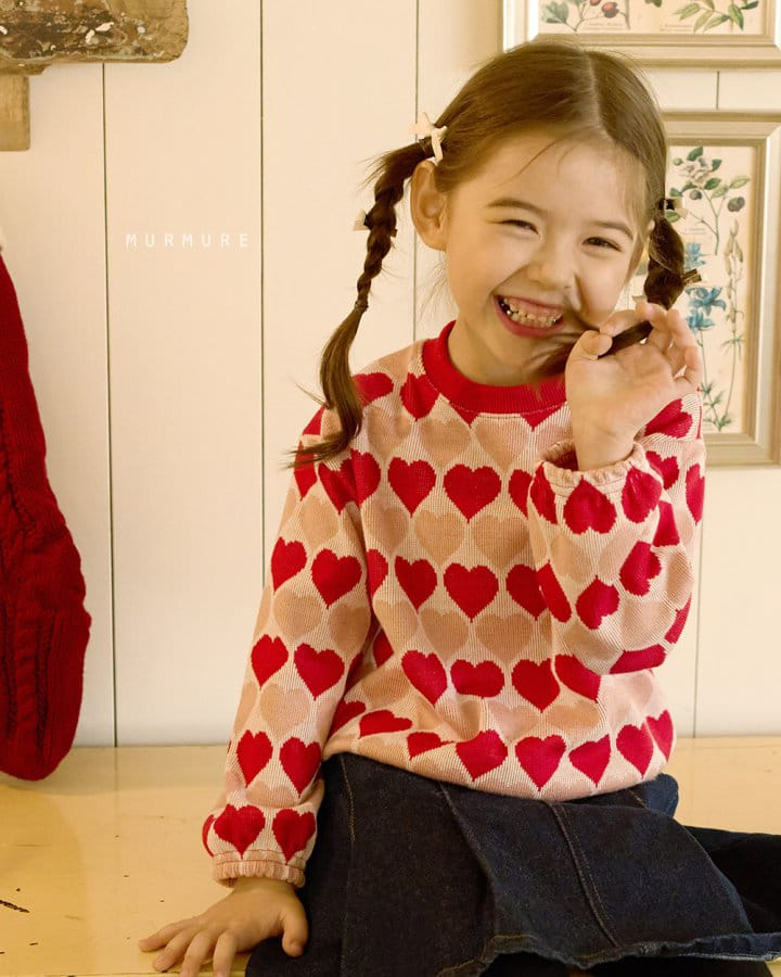 Murmure - Korean Children Fashion - #childofig - Heart Sweatshirt - 2