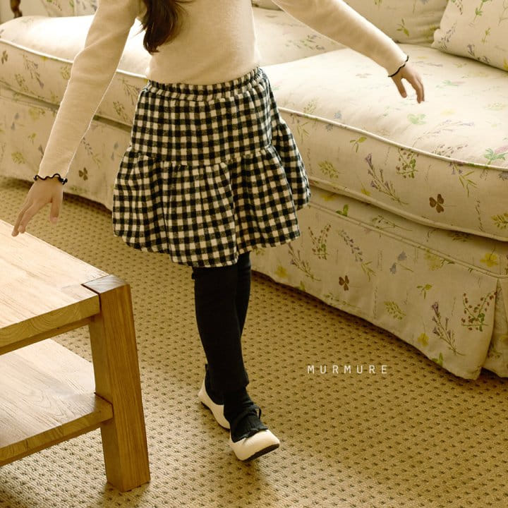Murmure - Korean Children Fashion - #kidsshorts - Check Cancan Skirt
