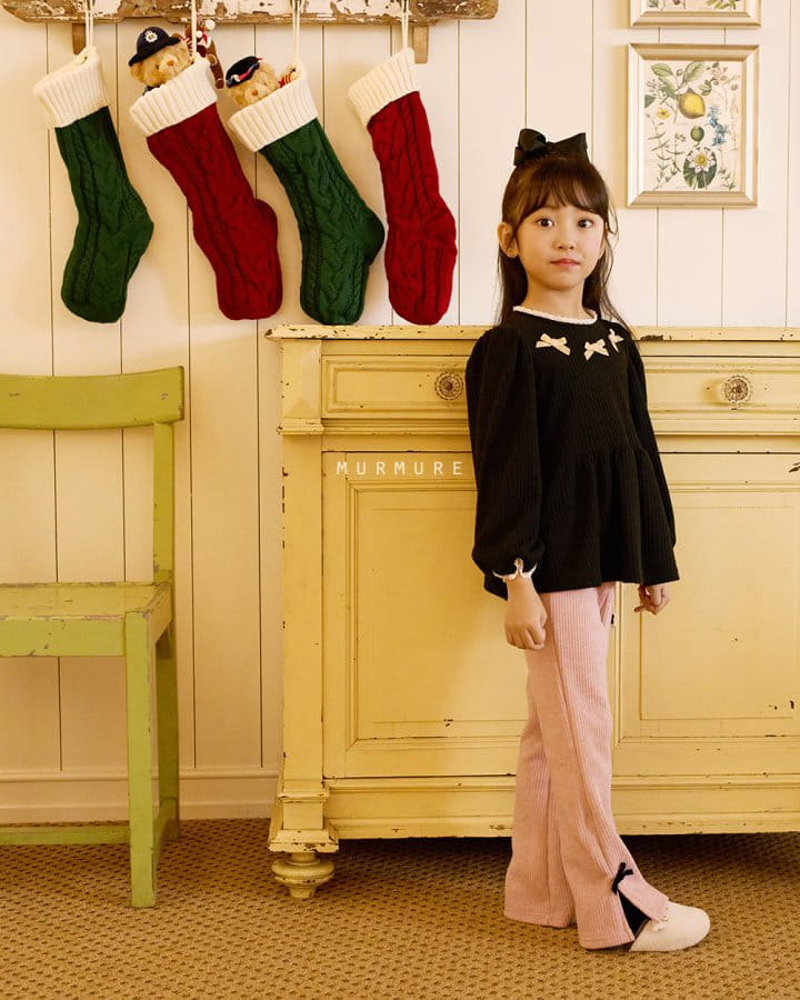 Murmure - Korean Children Fashion - #kidsshorts - Momo Ribbon Tee - 10