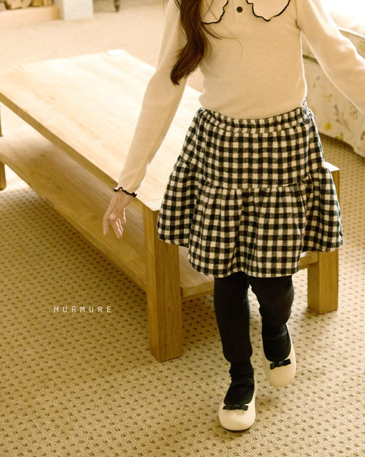 Murmure - Korean Children Fashion - #kidsstore - Check Cancan Skirt - 2
