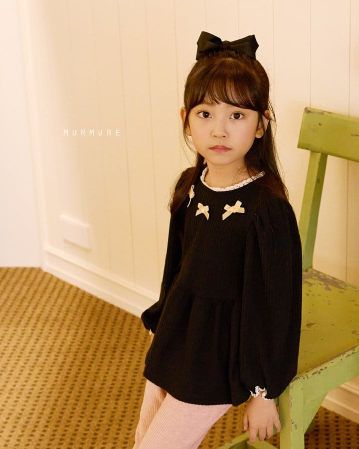 Murmure - Korean Children Fashion - #kidsstore - Momo Ribbon Tee - 11