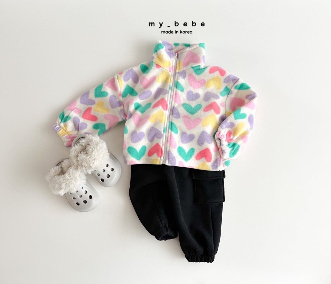 My Bebe - Korean Baby Fashion - #babyclothing - Cargo Fleece Pants - 8