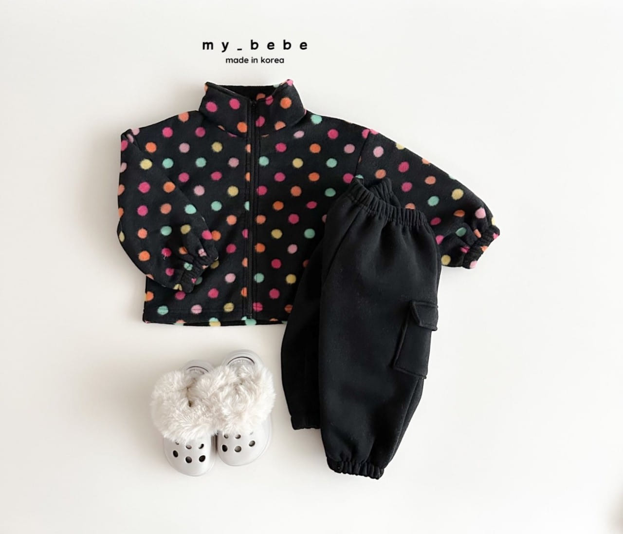 My Bebe - Korean Baby Fashion - #babyfever - Cargo Fleece Pants - 10