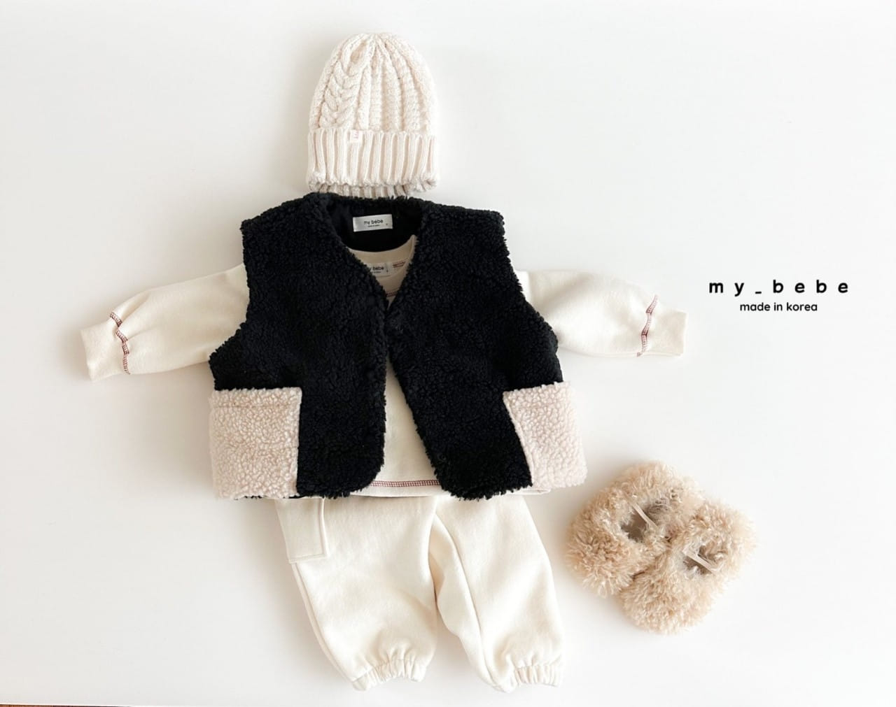 My Bebe - Korean Baby Fashion - #onlinebabyboutique - Cargo Fleece Pants - 4