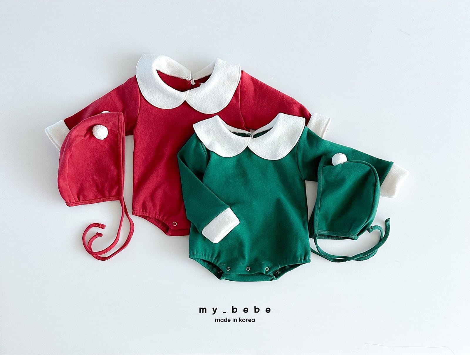 My Bebe - Korean Baby Fashion - #onlinebabyshop - Christmas Body Suit Set - 9