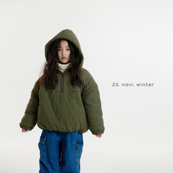 Navi - Korean Children Fashion - #Kfashion4kids - Half Zip-up Padding Jacket - 8