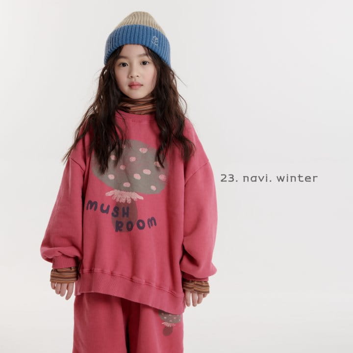 Navi - Korean Children Fashion - #childofig - Mushroom Sweatshirt - 10