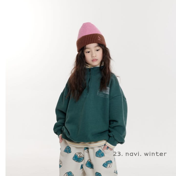 Navi - Korean Children Fashion - #childrensboutique - BO Half Zip-up - 12