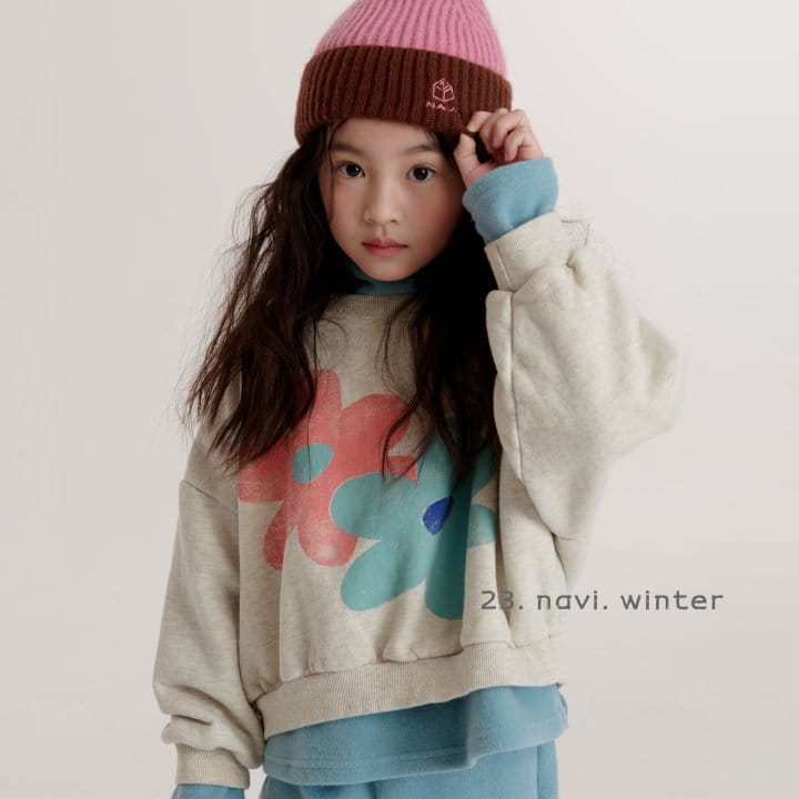 Navi - Korean Children Fashion - #discoveringself - Flower Sweatshirt - 9
