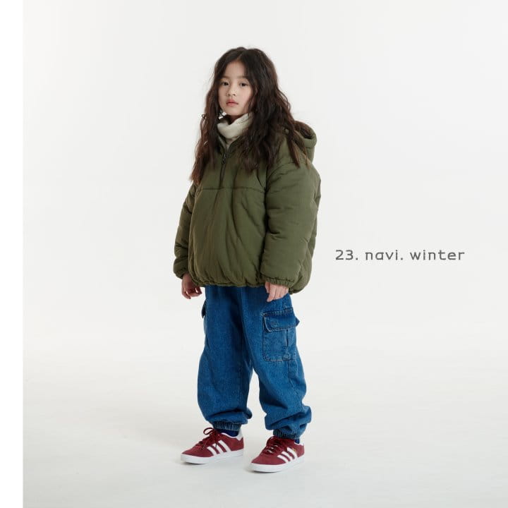 Navi - Korean Children Fashion - #discoveringself - Half Zip-up Padding Jacket - 4