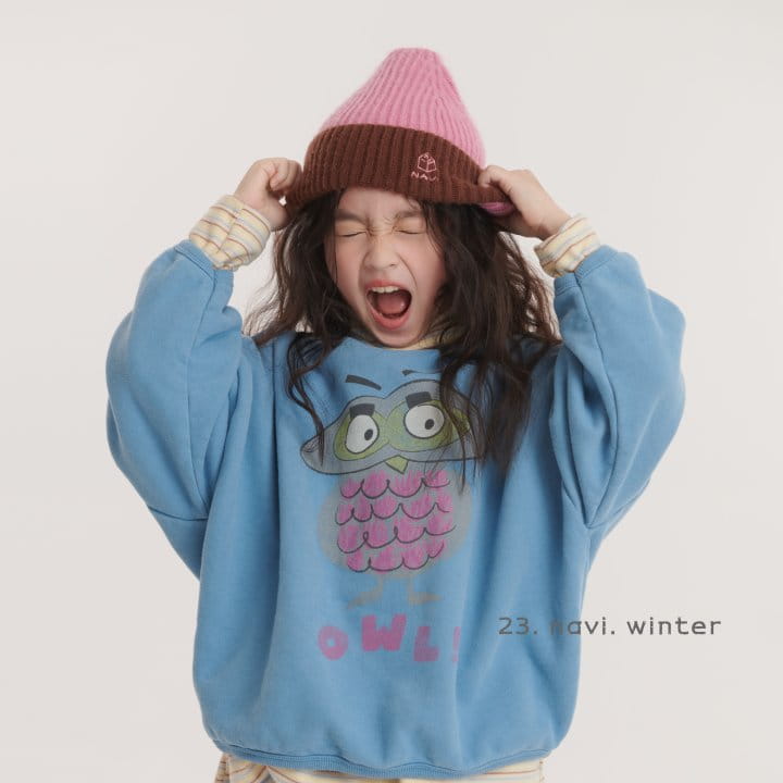 Navi - Korean Children Fashion - #kidsshorts - Owl Tee