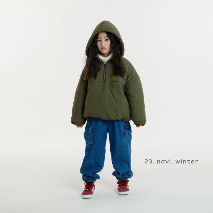 Navi - Korean Children Fashion - #kidsstore - Half Zip-up Padding Jacket - 6