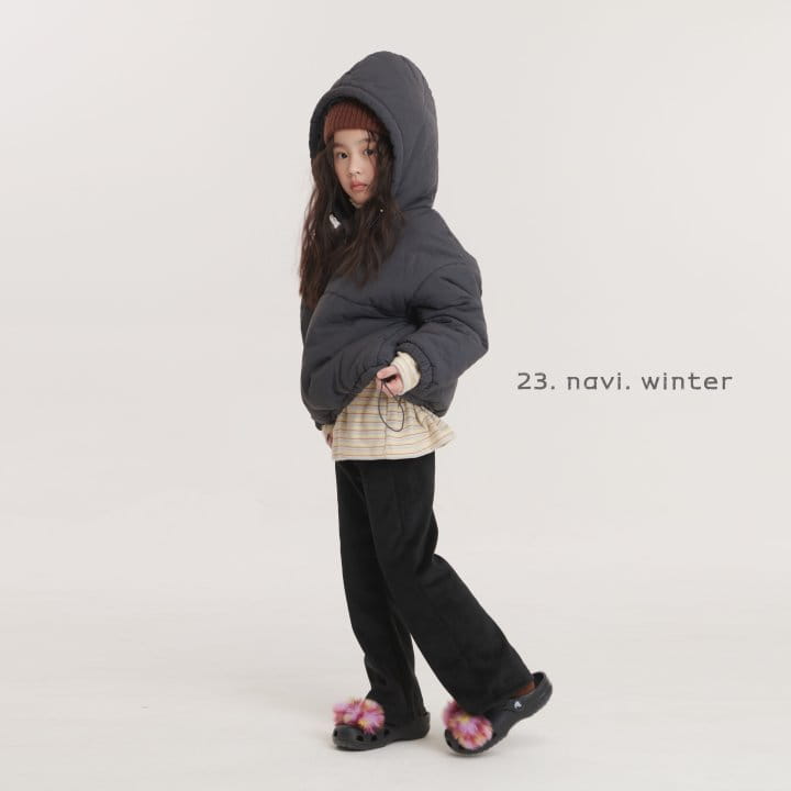 Navi - Korean Children Fashion - #prettylittlegirls - Half Zip-up Padding Jacket - 12