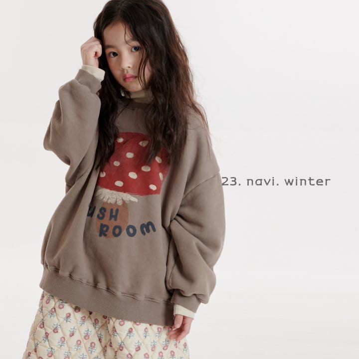 Navi - Korean Children Fashion - #prettylittlegirls - Mushroom Sweatshirt - 6