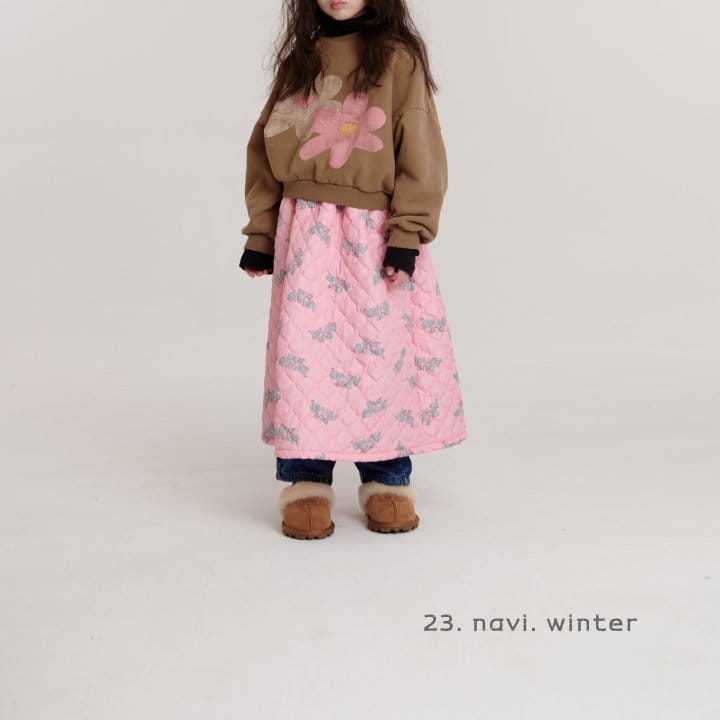 Navi - Korean Children Fashion - #todddlerfashion - Flower Sweatshirt - 4