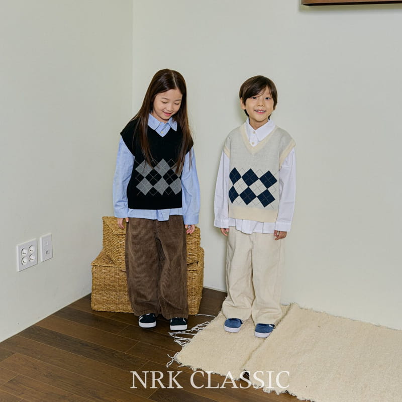 Nrk - Korean Children Fashion - #designkidswear - Cott Argyle Vest - 6