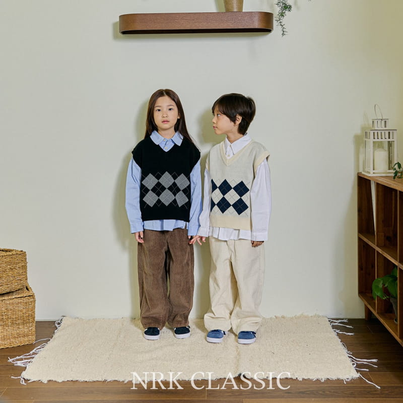 Nrk - Korean Children Fashion - #discoveringself - Cott Argyle Vest - 7