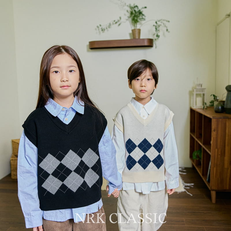 Nrk - Korean Children Fashion - #kidsstore - Cott Argyle Vest - 10