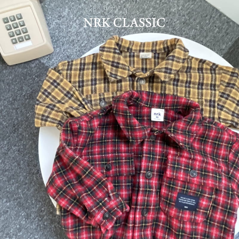 Nrk - Korean Children Fashion - #kidsstore - Fleece Check Shirt