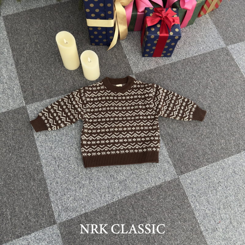 Nrk - Korean Children Fashion - #magicofchildhood - Jacquard Knit Tee - 3