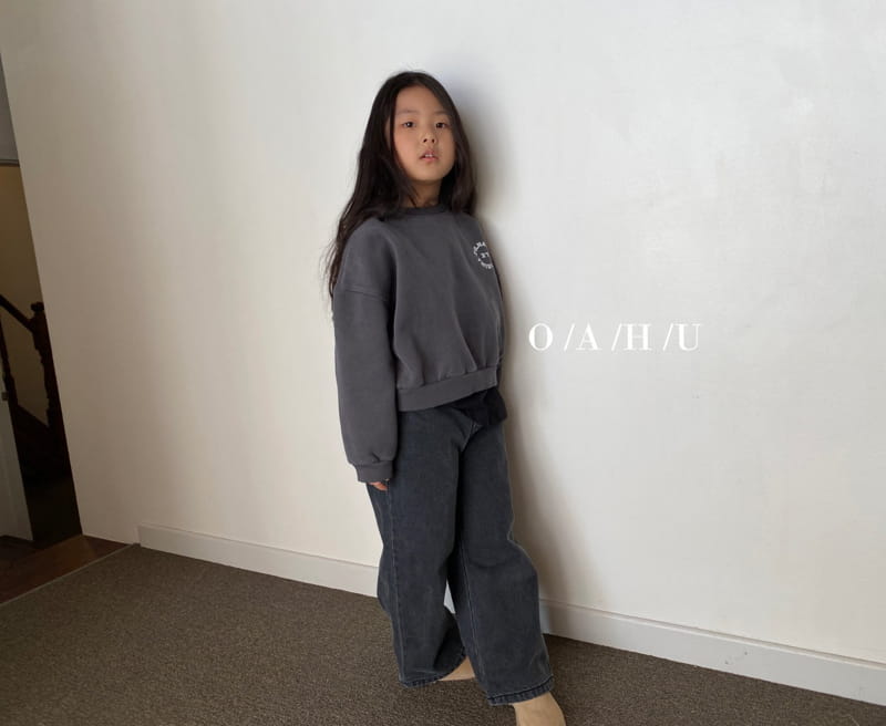 O'Ahu - Korean Children Fashion - #designkidswear - Crew Warm Wide Denim Pants - 2