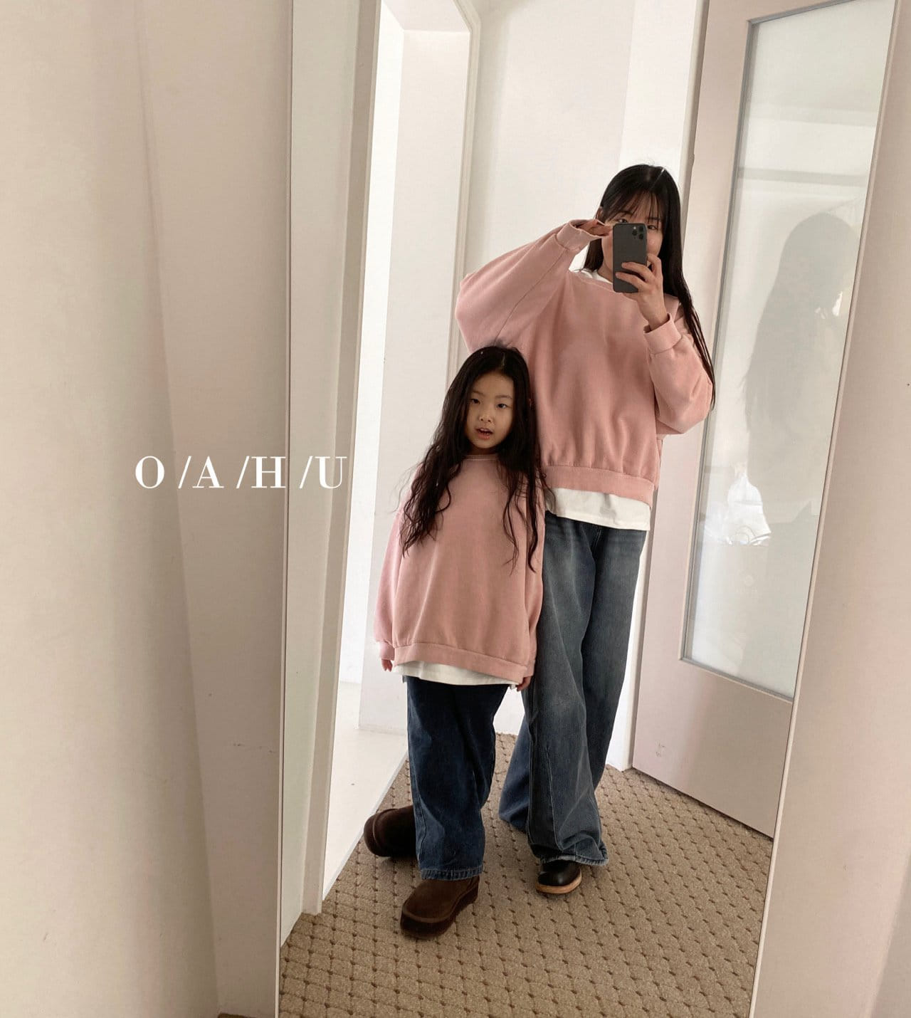 O'Ahu - Korean Children Fashion - #designkidswear - Salty Dyeing Warm Sweatshirt With Mom - 12