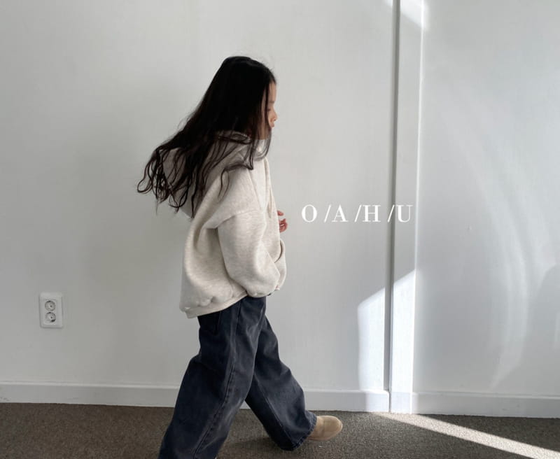 O'Ahu - Korean Children Fashion - #kidsstore - Crew Warm Wide Denim Pants - 6