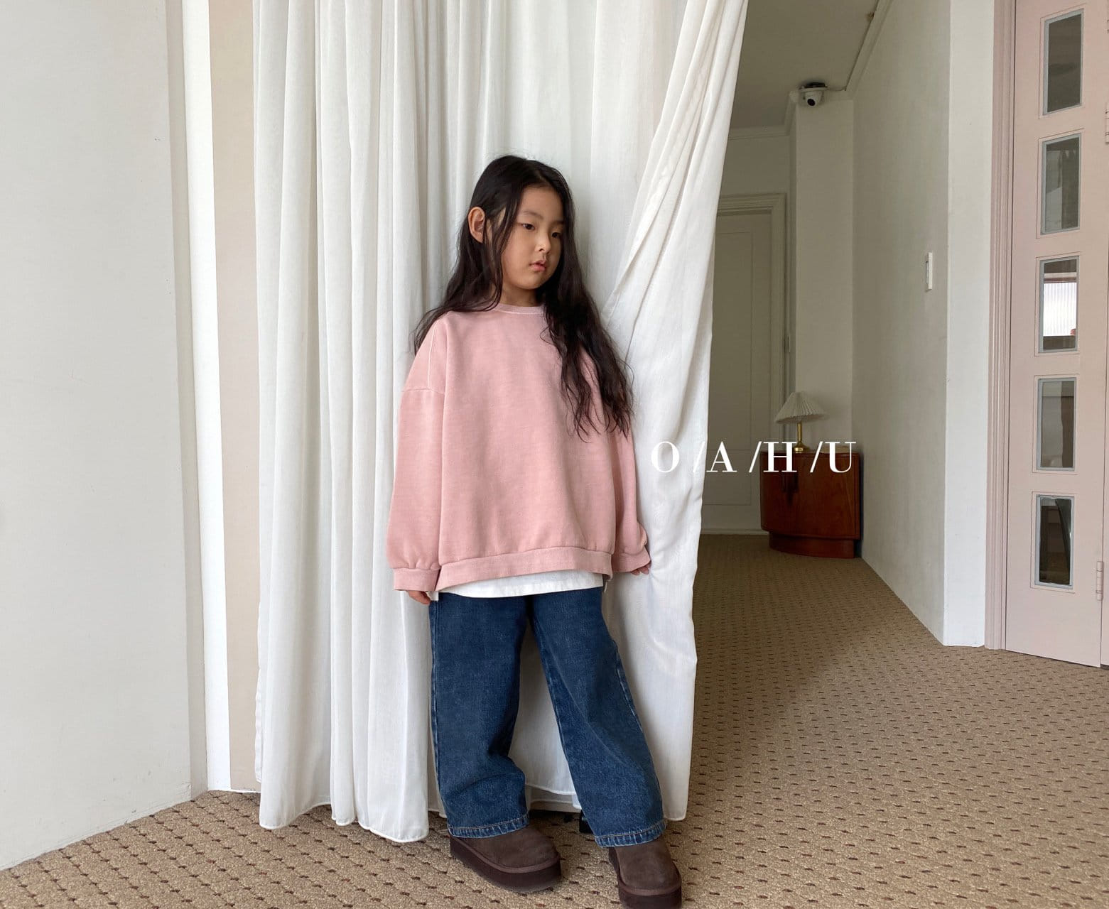 O'Ahu - Korean Children Fashion - #kidzfashiontrend - Salty Dyeing Warm Sweatshirt With Mom - 3