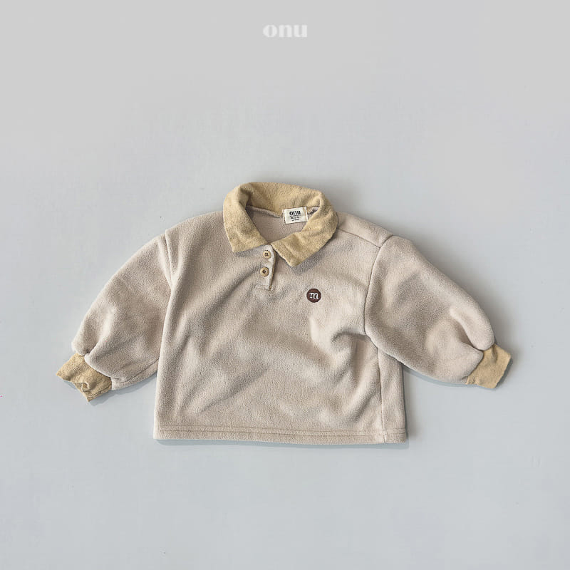 Onu - Korean Children Fashion - #kidsstore - Collar Fleece Tee