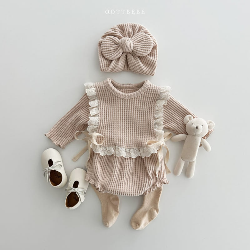 Oott Bebe - Korean Baby Fashion - #babyboutiqueclothing - Waffle Bloomer Set - 4